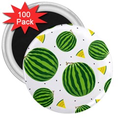 Watermelon Fruit 3  Magnets (100 Pack) by ConteMonfrey