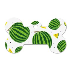 Watermelon Fruit Dog Tag Bone (one Side) by ConteMonfrey