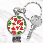 Watermelon Cuties White Nail Clippers Key Chain Front