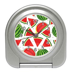 Watermelon Cuties White Travel Alarm Clock by ConteMonfrey