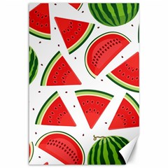 Watermelon Cuties White Canvas 12  X 18  by ConteMonfrey