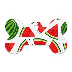 Watermelon Cuties White Dog Tag Bone (one Side) by ConteMonfrey