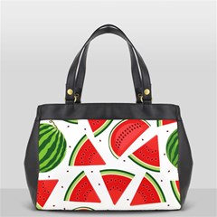 Watermelon Cuties White Oversize Office Handbag by ConteMonfrey