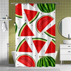 Watermelon Cuties White Shower Curtain 48  X 72  (small)  by ConteMonfrey