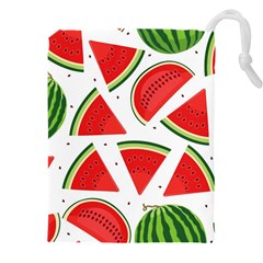 Watermelon Cuties White Drawstring Pouch (4xl) by ConteMonfrey