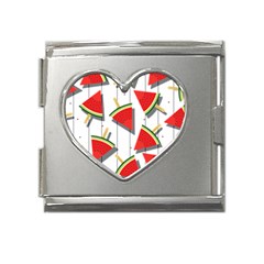 Watermelon Popsicle   Mega Link Heart Italian Charm (18mm) by ConteMonfrey