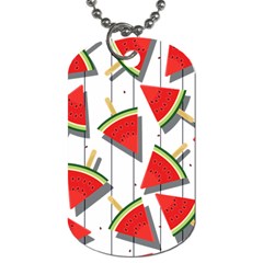 Watermelon Popsicle   Dog Tag (two Sides) by ConteMonfrey