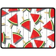 Watermelon Popsicle   Fleece Blanket (large)  by ConteMonfrey