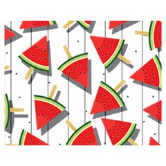 Watermelon Popsicle   Double Sided Flano Blanket (medium)  by ConteMonfrey