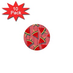 Red Watermelon Popsicle 1  Mini Buttons (10 Pack)  by ConteMonfrey