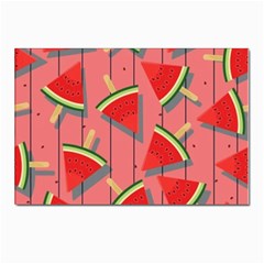 Red Watermelon Popsicle Postcard 4 x 6  (pkg Of 10) by ConteMonfrey