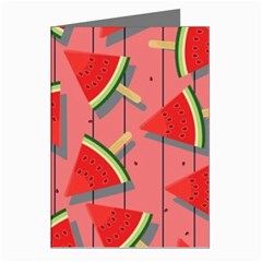 Red Watermelon Popsicle Greeting Cards (pkg Of 8) by ConteMonfrey