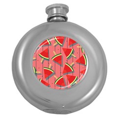 Red Watermelon Popsicle Round Hip Flask (5 Oz) by ConteMonfrey