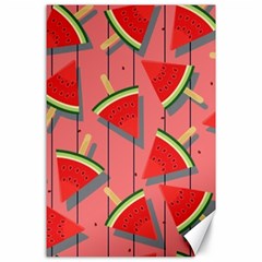 Red Watermelon Popsicle Canvas 24  X 36  by ConteMonfrey