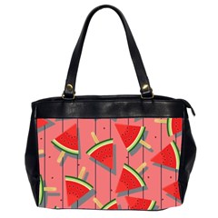 Red Watermelon Popsicle Oversize Office Handbag (2 Sides) by ConteMonfrey