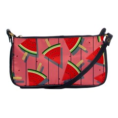 Red Watermelon Popsicle Shoulder Clutch Bag by ConteMonfrey