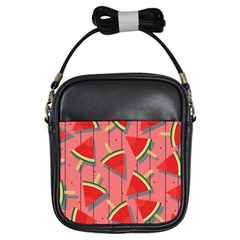 Red Watermelon Popsicle Girls Sling Bag by ConteMonfrey