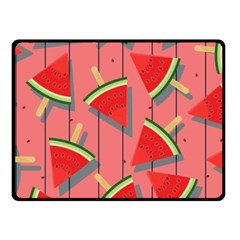 Red Watermelon Popsicle Fleece Blanket (small) by ConteMonfrey