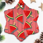 Red Watermelon Popsicle Ornament (Snowflake) Front