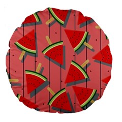 Red Watermelon Popsicle Large 18  Premium Round Cushions by ConteMonfrey