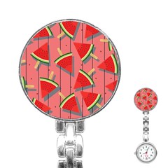 Red Watermelon Popsicle Stainless Steel Nurses Watch by ConteMonfrey