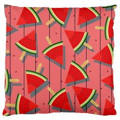 Red Watermelon Popsicle Large Flano Cushion Case (one Side) by ConteMonfrey