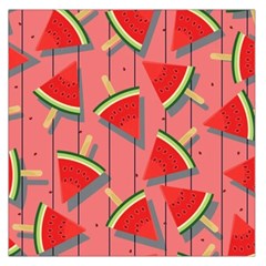 Red Watermelon Popsicle Square Satin Scarf (36  X 36 ) by ConteMonfrey