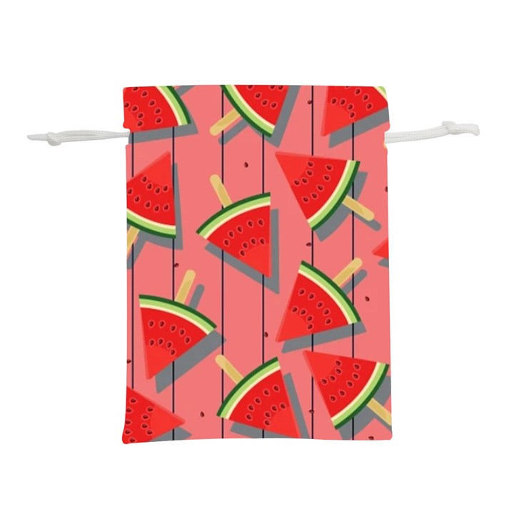 Red Watermelon Popsicle Lightweight Drawstring Pouch (M)