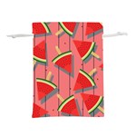 Red Watermelon Popsicle Lightweight Drawstring Pouch (M) Back