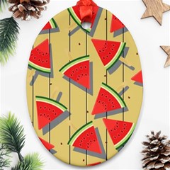 Pastel Watermelon Popsicle Ornament (oval) by ConteMonfrey