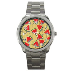 Pastel Watermelon Popsicle Sport Metal Watch by ConteMonfrey