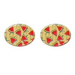 Pastel Watermelon Popsicle Cufflinks (oval) by ConteMonfrey