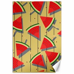 Pastel Watermelon Popsicle Canvas 12  X 18  by ConteMonfrey