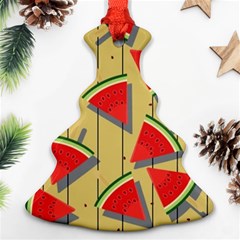 Pastel Watermelon Popsicle Christmas Tree Ornament (two Sides) by ConteMonfrey