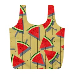 Pastel Watermelon Popsicle Full Print Recycle Bag (l) by ConteMonfrey