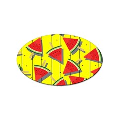 Yellow Watermelon Popsicle  Sticker (oval) by ConteMonfrey