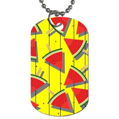 Yellow Watermelon Popsicle  Dog Tag (one Side) by ConteMonfrey