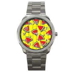 Yellow Watermelon Popsicle  Sport Metal Watch by ConteMonfrey