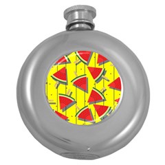 Yellow Watermelon Popsicle  Round Hip Flask (5 Oz) by ConteMonfrey