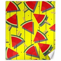 Yellow Watermelon Popsicle  Canvas 8  X 10  by ConteMonfrey