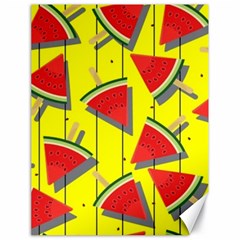 Yellow Watermelon Popsicle  Canvas 18  X 24  by ConteMonfrey