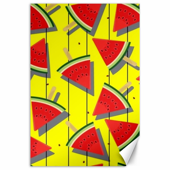 Yellow Watermelon Popsicle  Canvas 24  x 36 