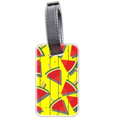 Yellow Watermelon Popsicle  Luggage Tag (two Sides) by ConteMonfrey