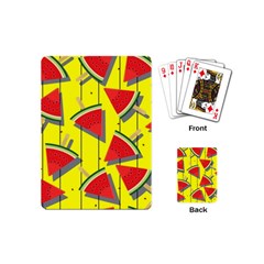 Yellow Watermelon Popsicle  Playing Cards Single Design (mini) by ConteMonfrey