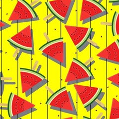 Yellow Watermelon Popsicle  Play Mat (square) by ConteMonfrey