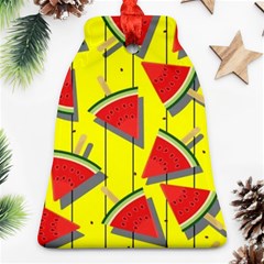 Yellow Watermelon Popsicle  Ornament (bell) by ConteMonfrey