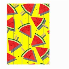 Yellow Watermelon Popsicle  Large Garden Flag (two Sides) by ConteMonfrey