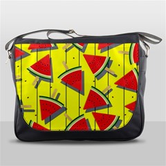 Yellow Watermelon Popsicle  Messenger Bag by ConteMonfrey