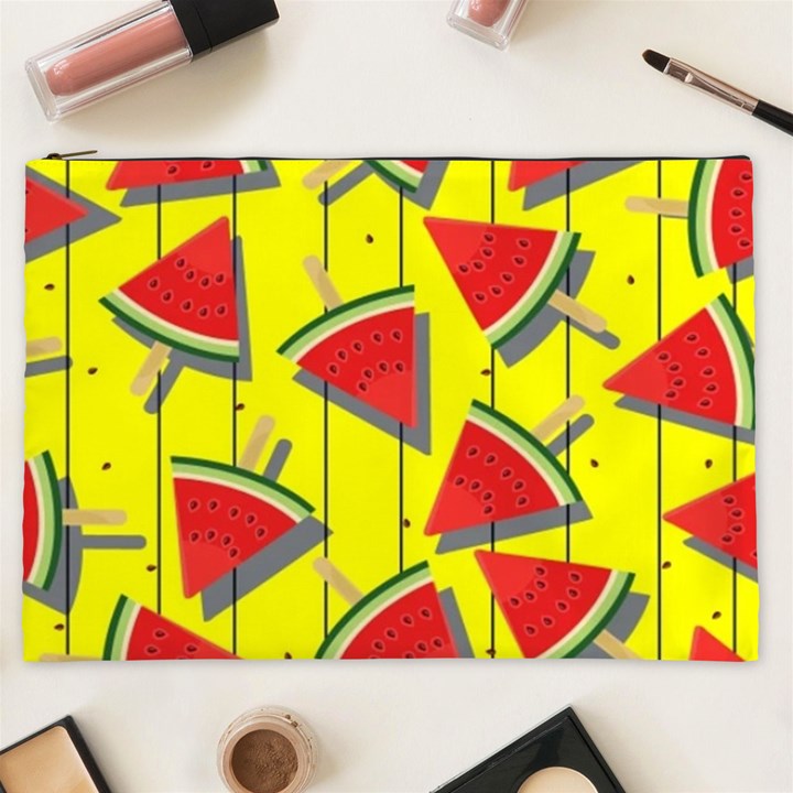 Yellow Watermelon Popsicle  Cosmetic Bag (XXL)