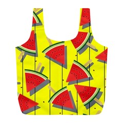 Yellow Watermelon Popsicle  Full Print Recycle Bag (l) by ConteMonfrey